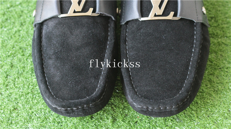 LVS Shoes Black Suede